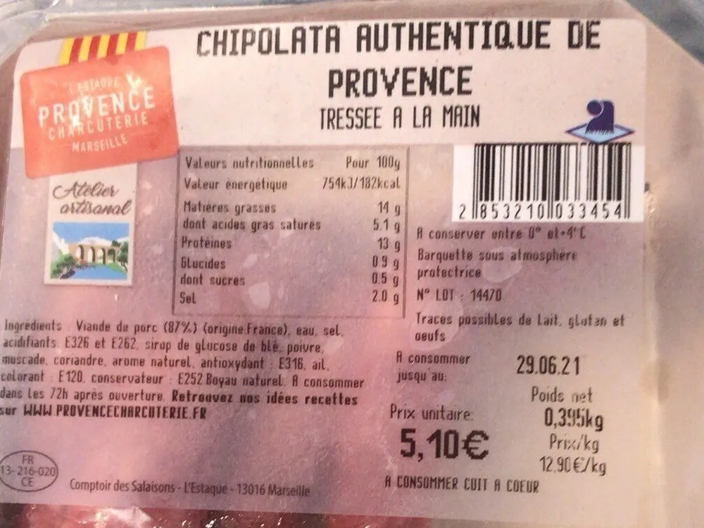 Chipolata authentique de provence