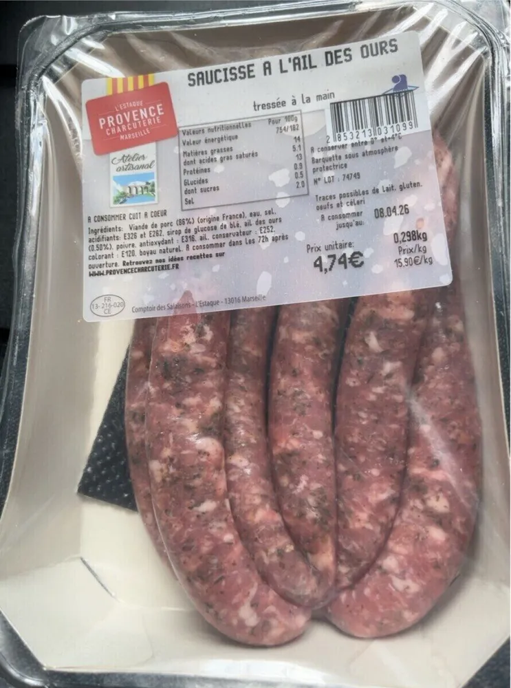 Saucisse a l’ail des ours