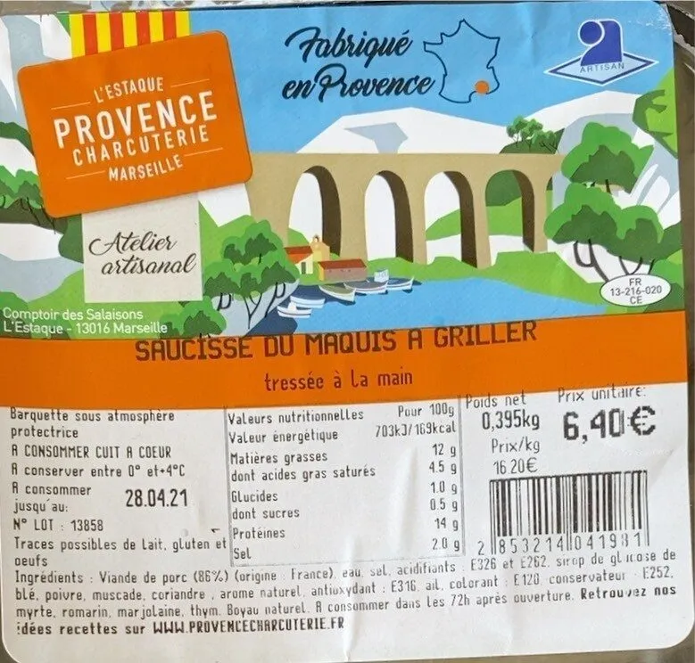 Saucisse du maquis à griller