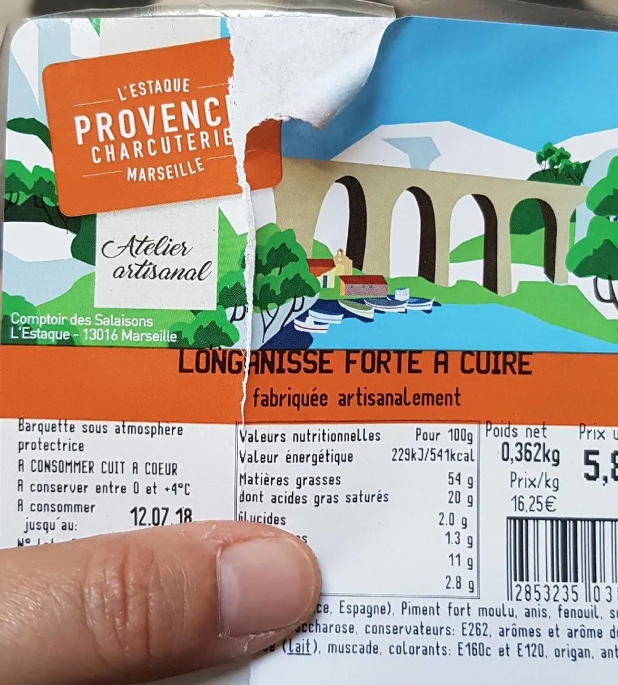 Longanisse forte à cuire