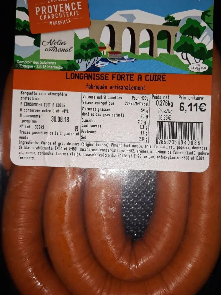 Longanisse forte à cuire