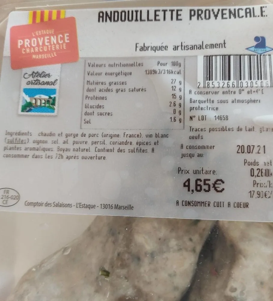 Andouillette provençale
