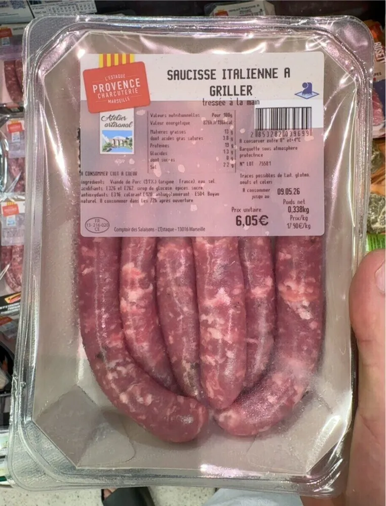 Saucisse italienne à griller