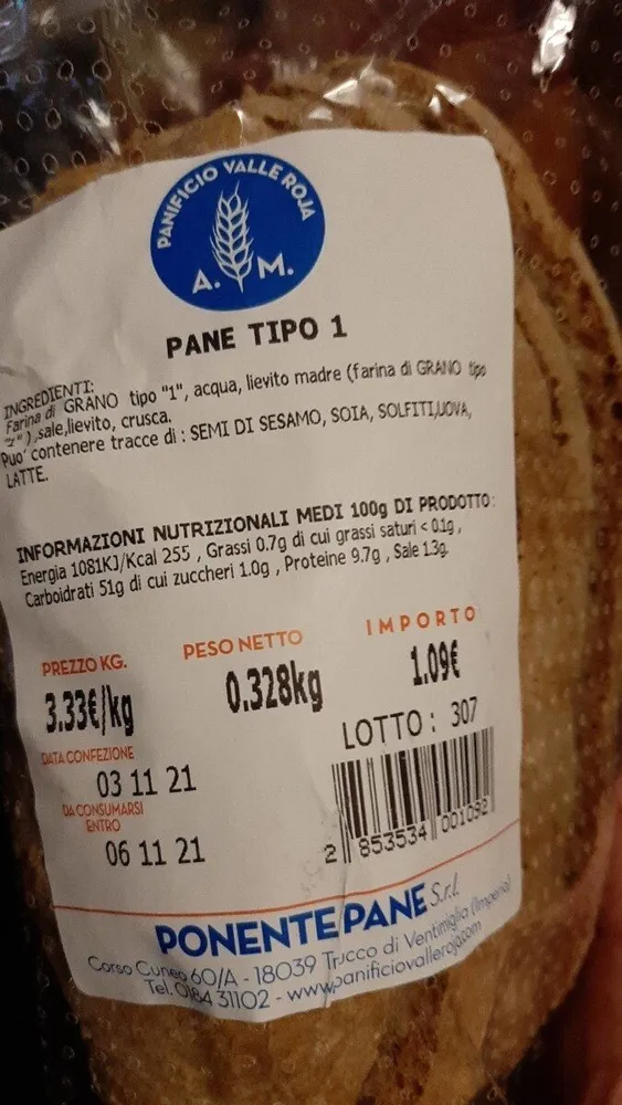 Pane tipo 1