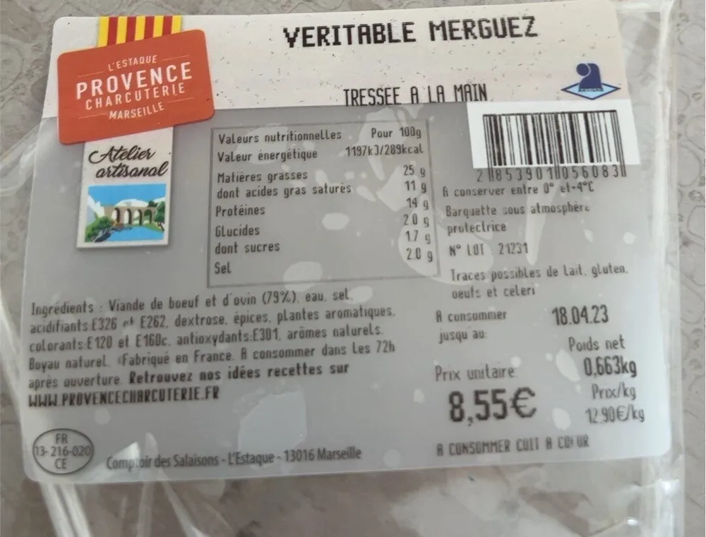 Veritable merguez