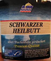 Schwarzer Heilbutt über Buchenholz geräuchert