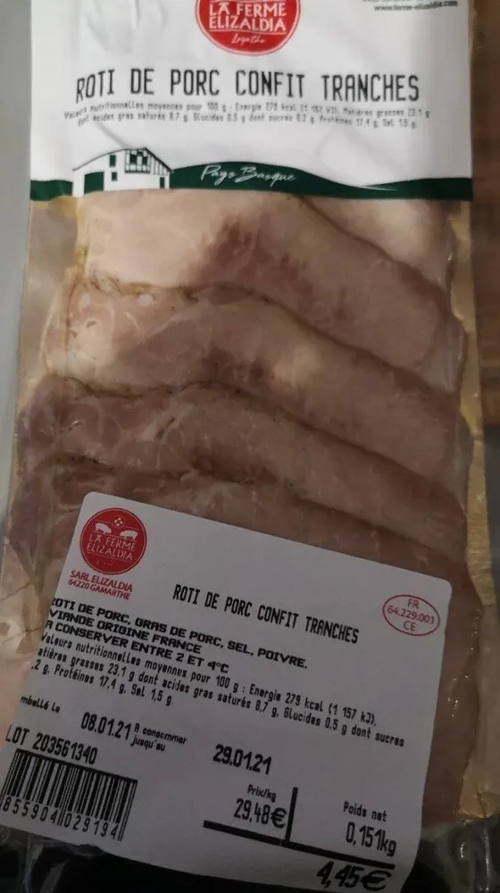 Rôti de porc confit