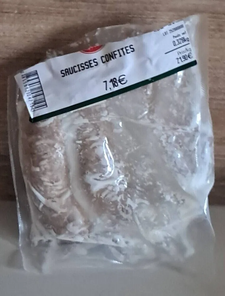Saucisses confites