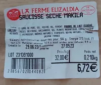 Saucisse seche Makila