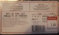 Rôti de Porc cuit barquette en tranches