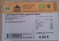 Lachschinken geschnitten