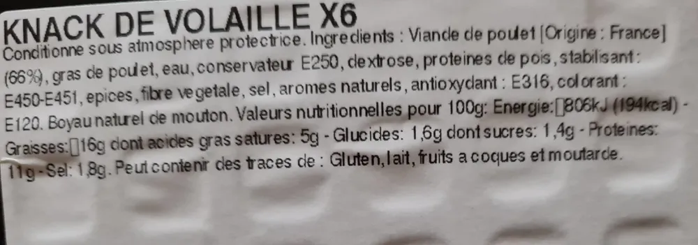 Knack de volaille