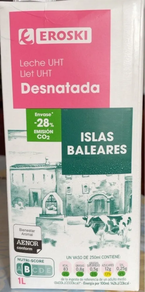 Leche UHT Desnatada