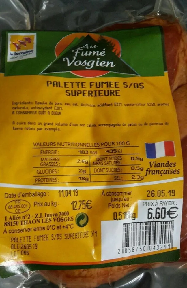 Palette  fumée