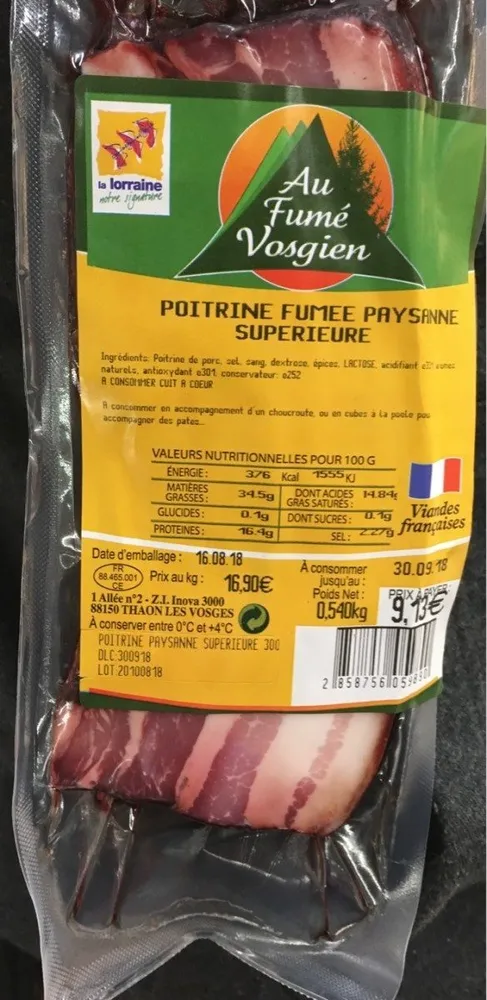 Poitrine fumée paysane supérieure