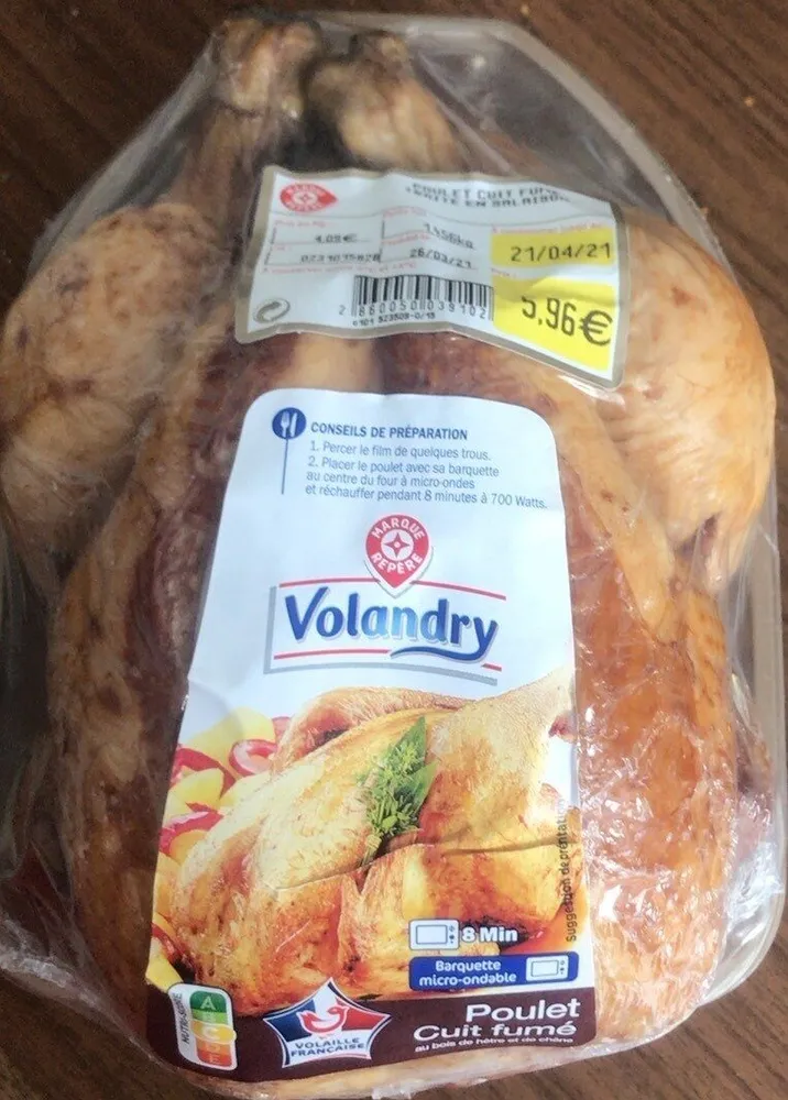 Poulet cuit fumée