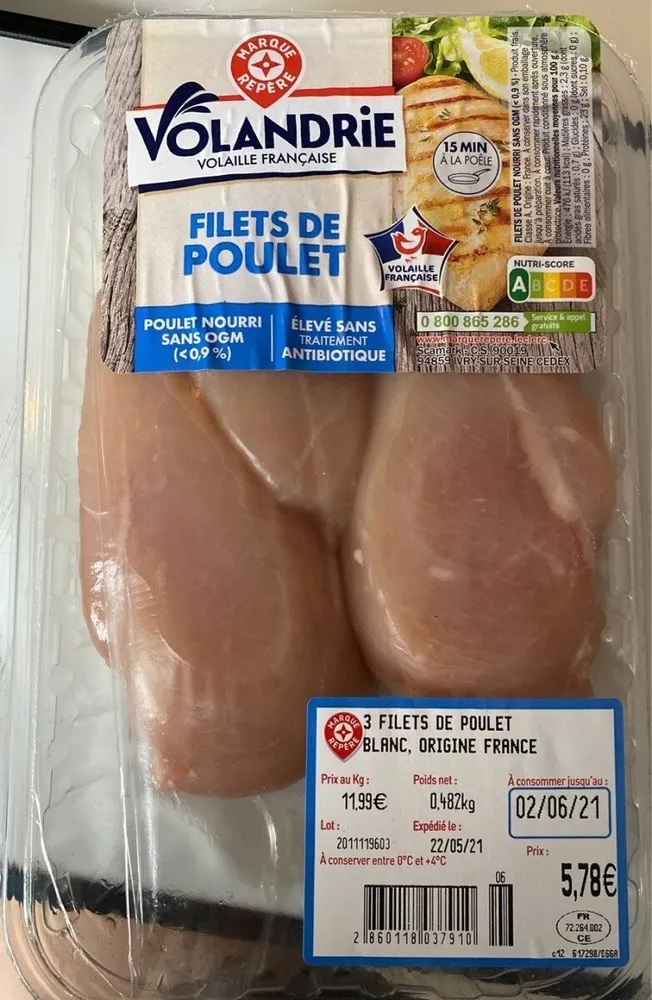 Filets de poulet
