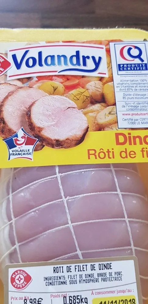 Rôti filet de dinde