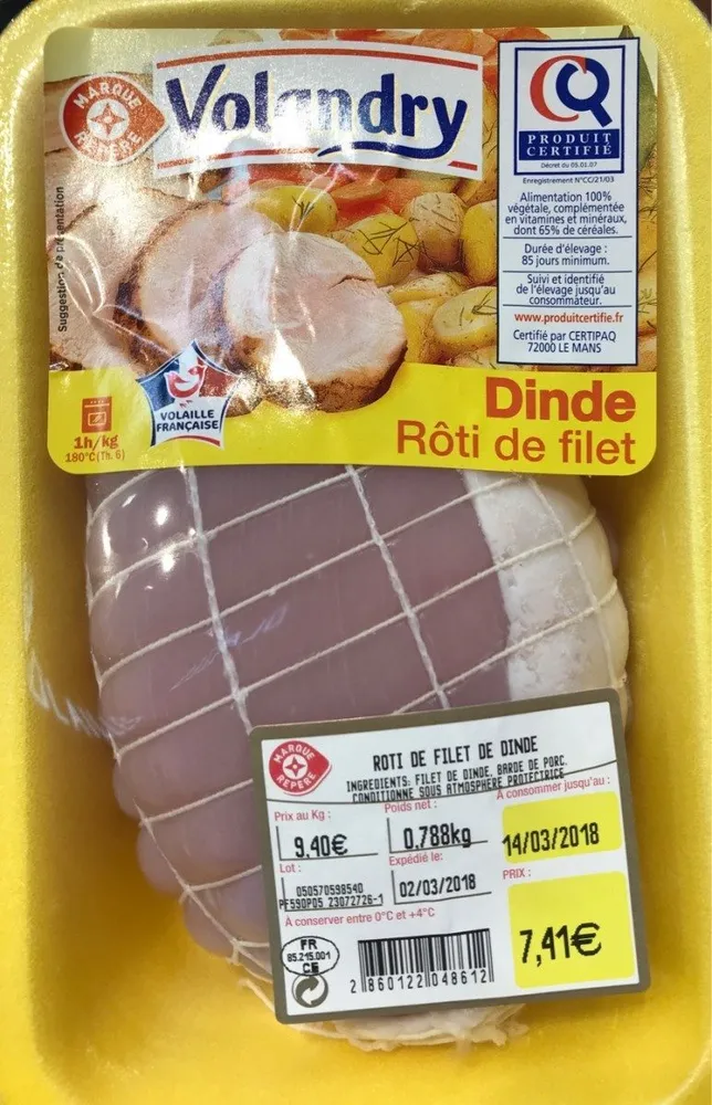 Rotie de filet de dinde