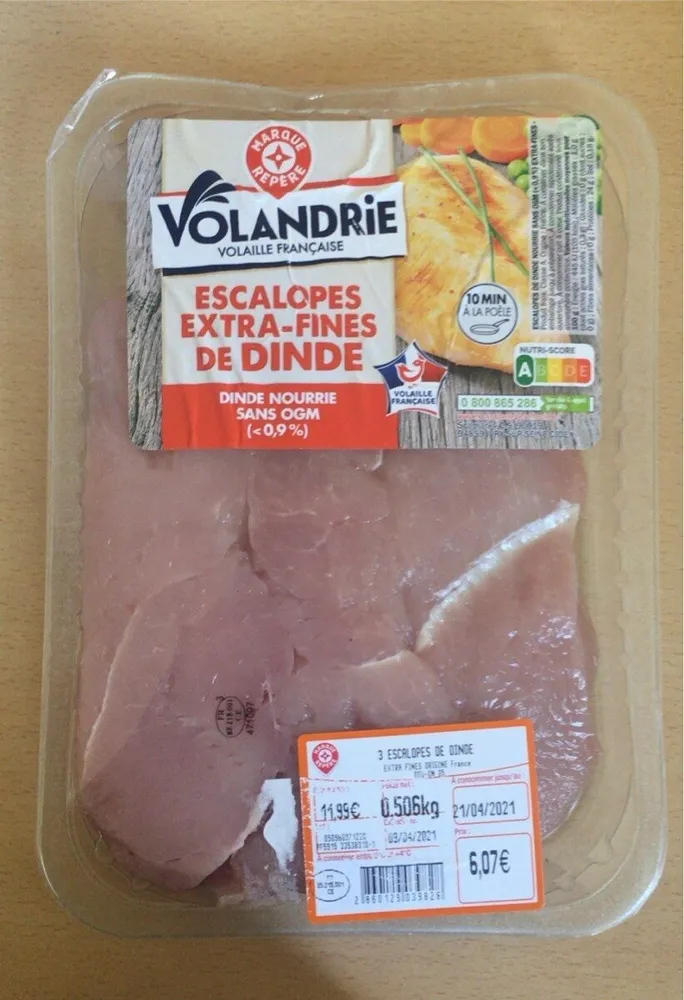 Escalopes extra-fines de dinde