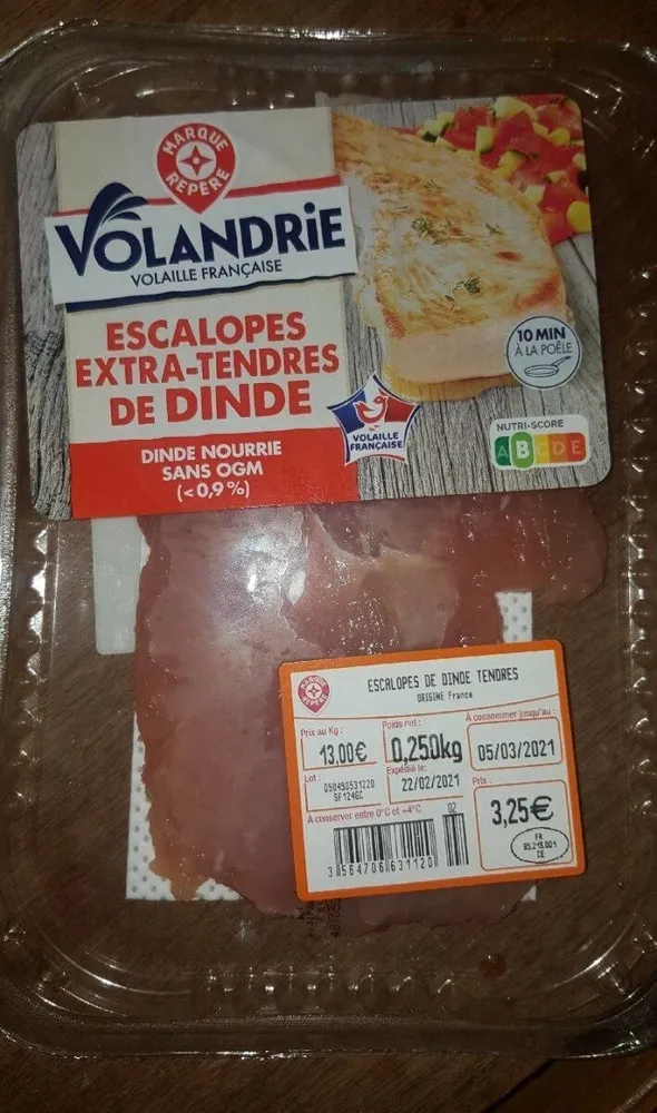 Escalope de dinde