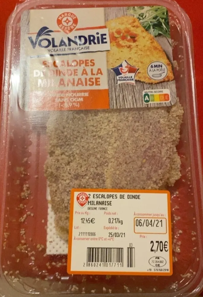 Escalopes de dinde à la milanaise