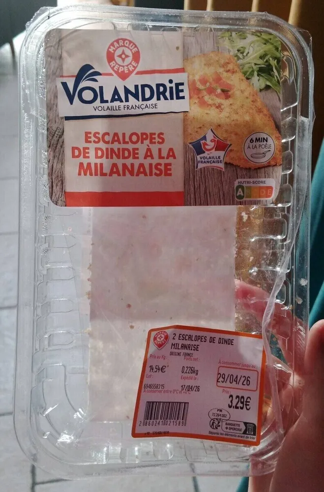 Escalope de dinde à la milanaise
