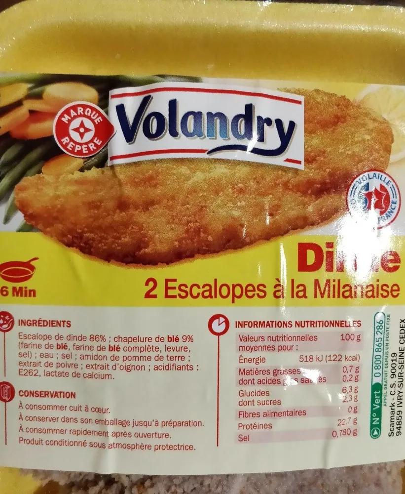 Escalopes à la Milanaise Dinde