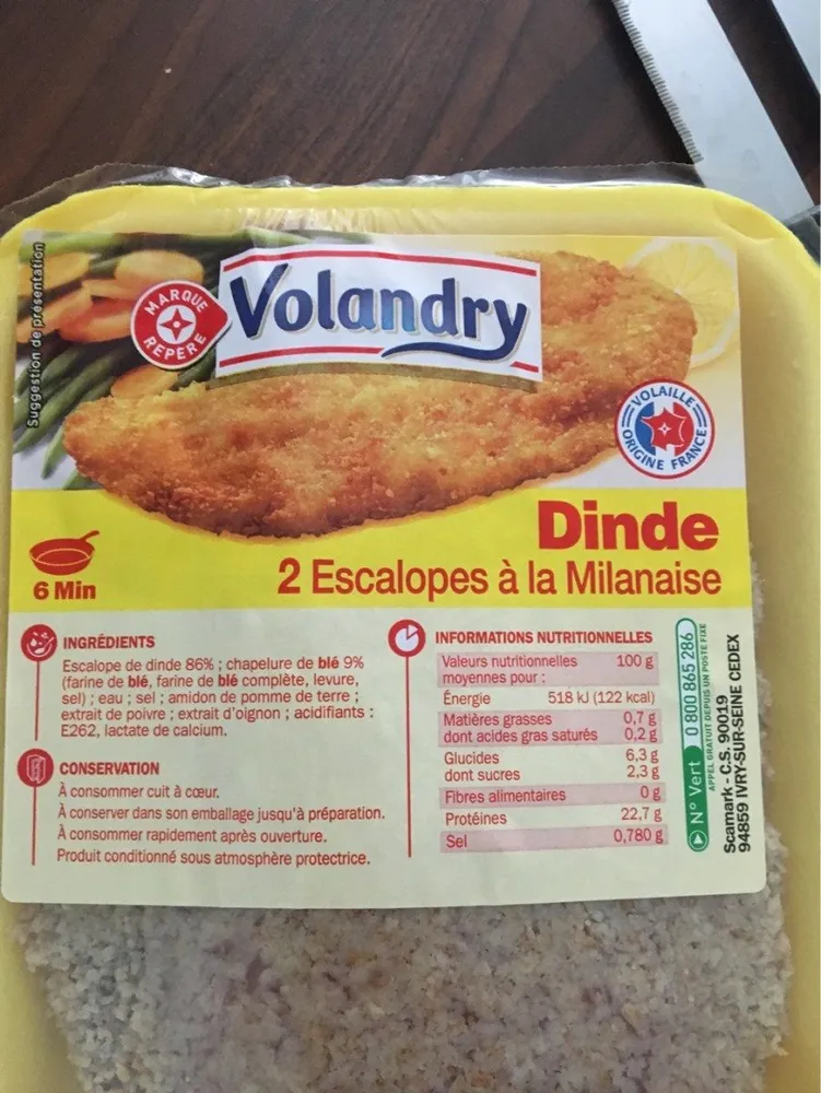 Escalope de dinde à la Milanaise