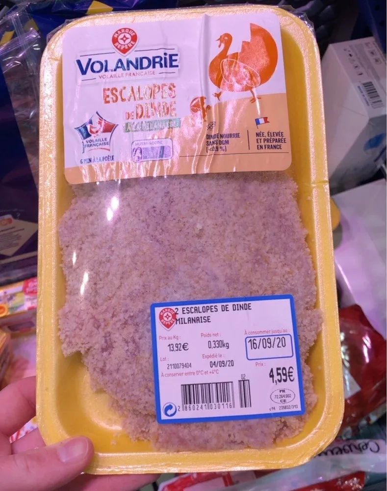 Escalope de dinde