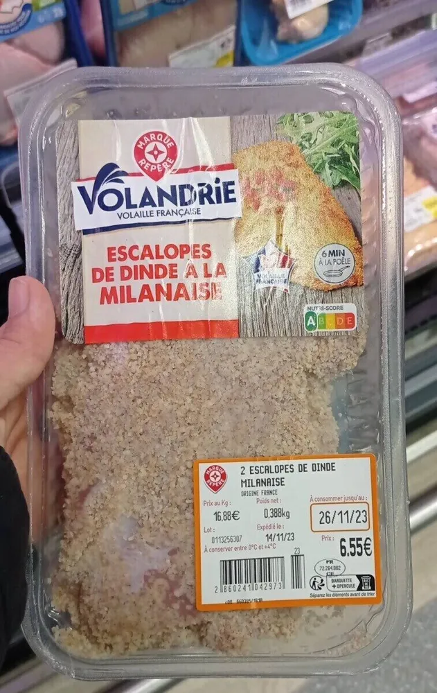 Escalope de dinde à la milanaise