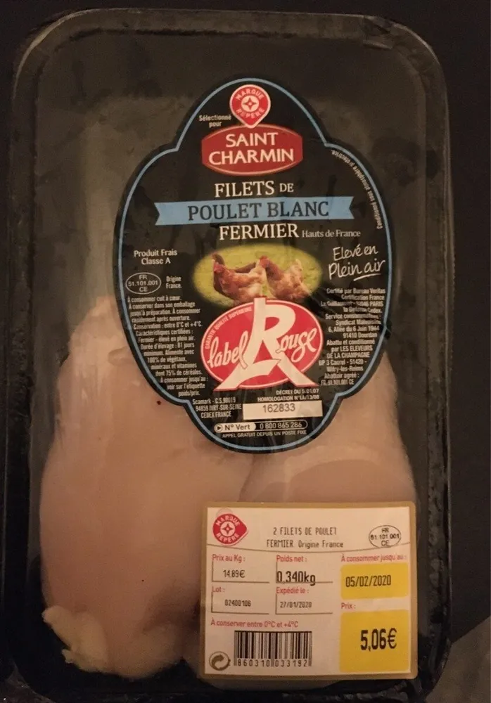 Filets de Poulet blanc fermier