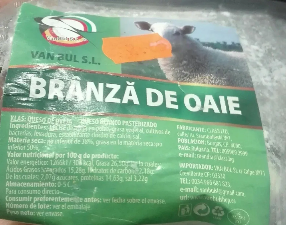 Queso de oveja/ Brânza de oaie