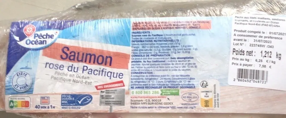 Saumon rose du pacifique