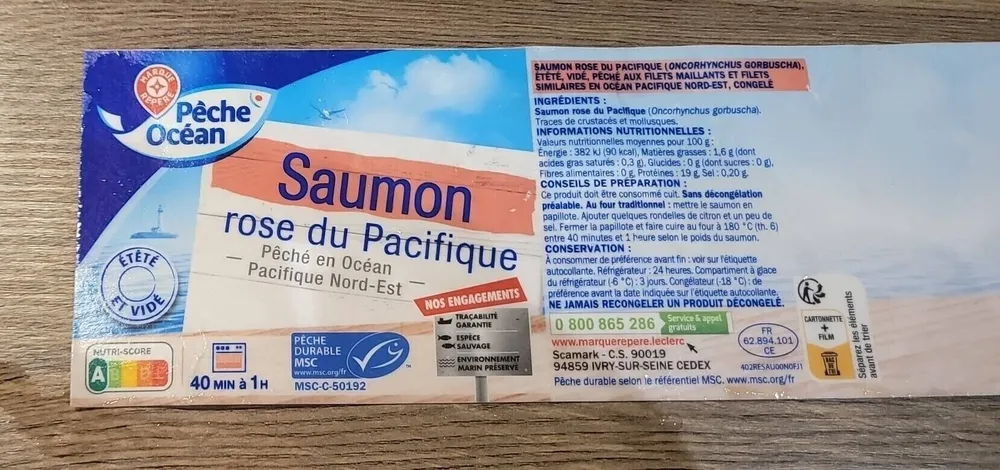 Saumon rose du Pacifique
