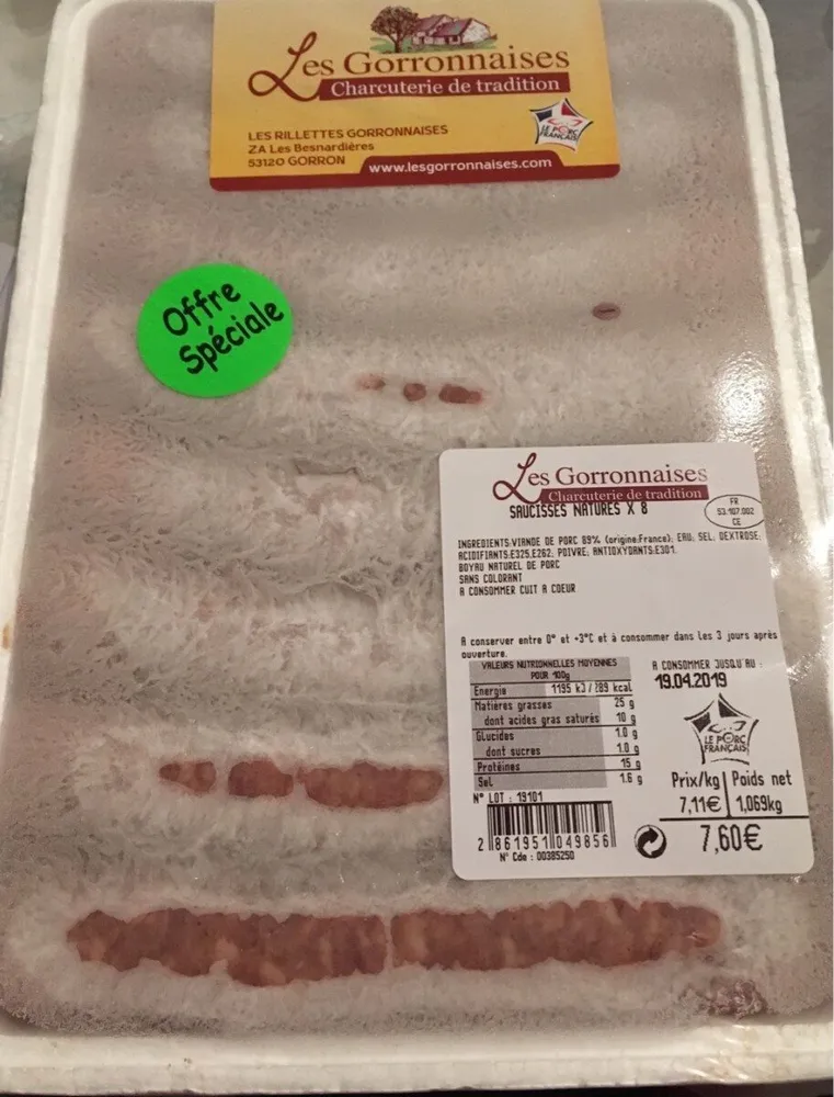 Saucisses nature