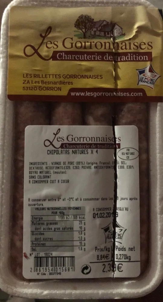 Chipolatas natures