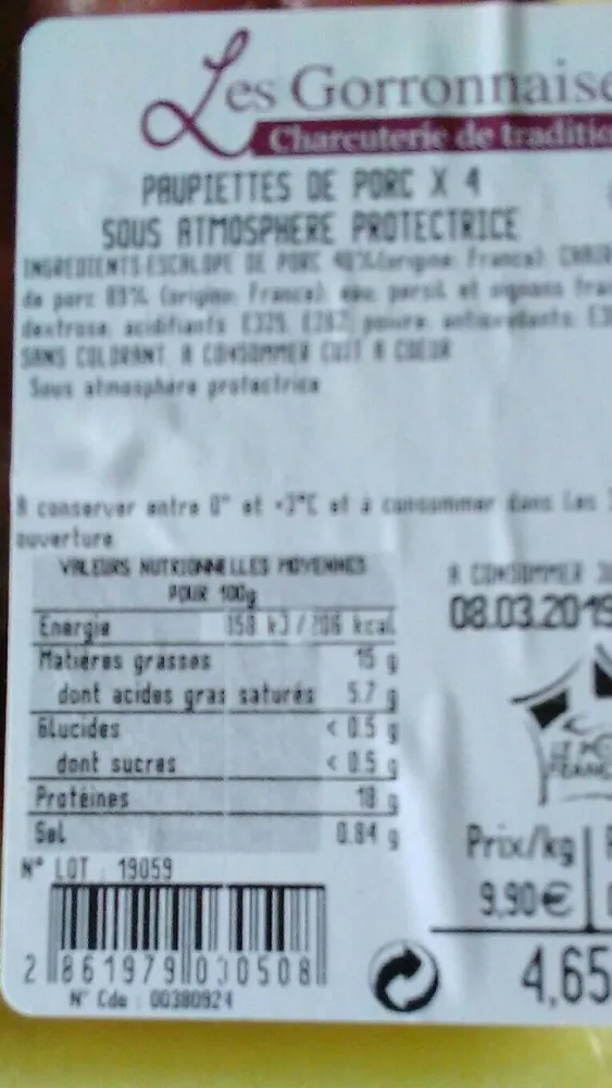 Paupiettes de porc
