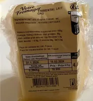 Emmental lait cru