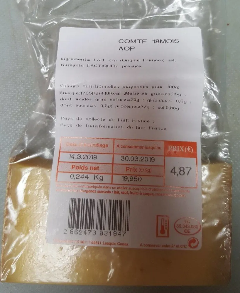 Comté 18 mois AOP