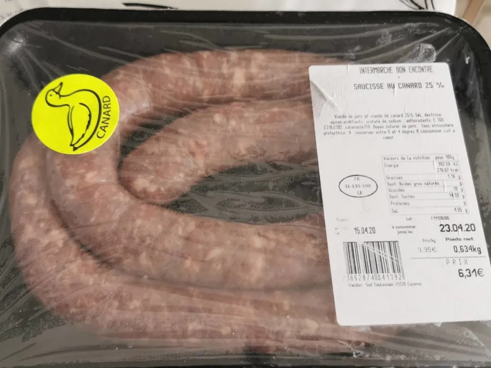 Saucisse au canard