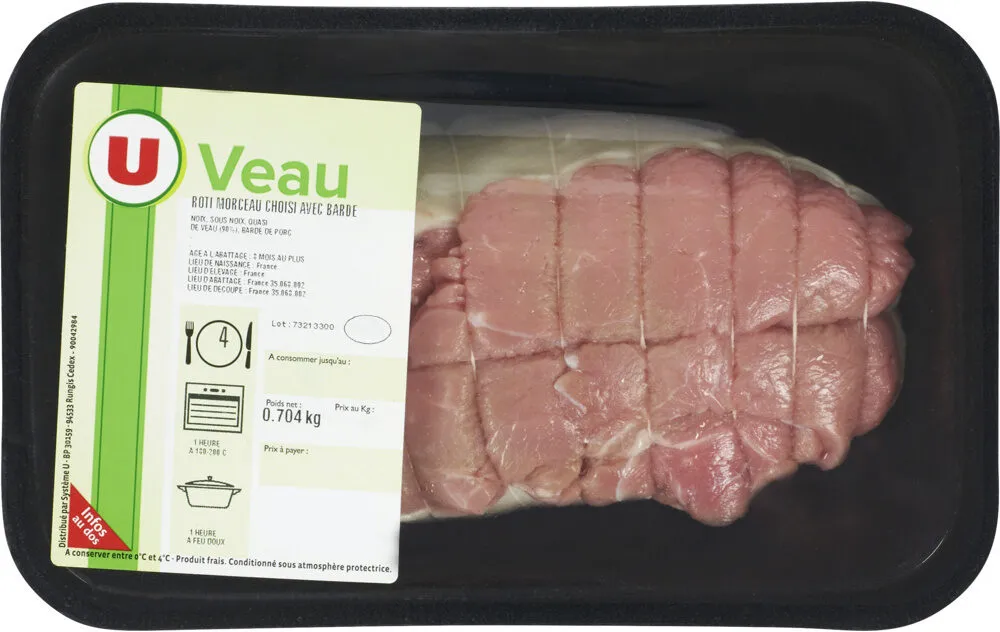 Rôti de veau *** avec barde, France, 1 pièce