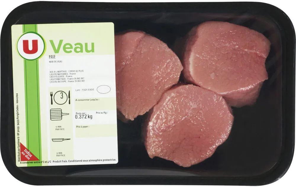 Pavé de veau *** à griller, France, 3 pièces