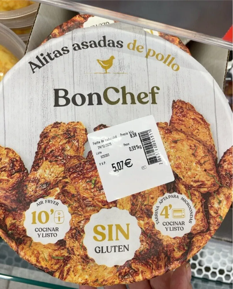 Alitas asada de pollo