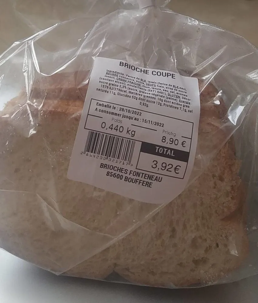Brioche coupe