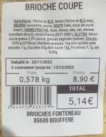 Brioche coupé