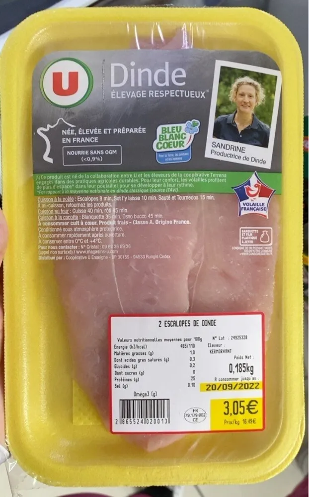 Escalope de dinde