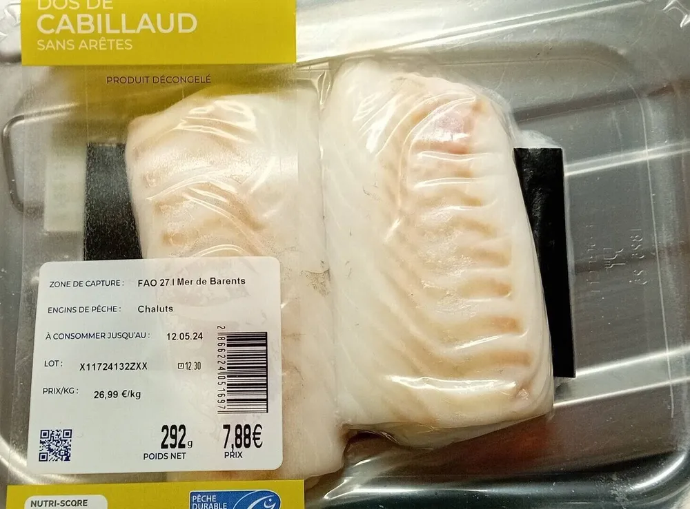 Dos de cabillaud