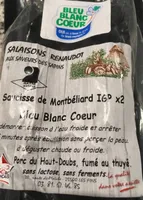 Saucisse de montbeliard IGP Bleu Blanc Coeur