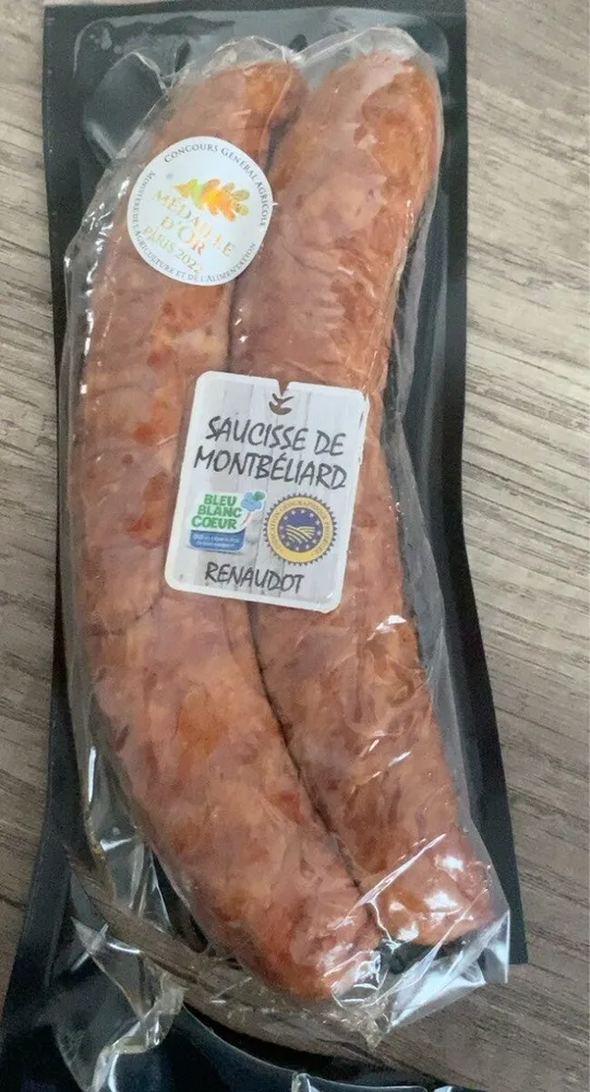 Saucisse de montbeliard igp